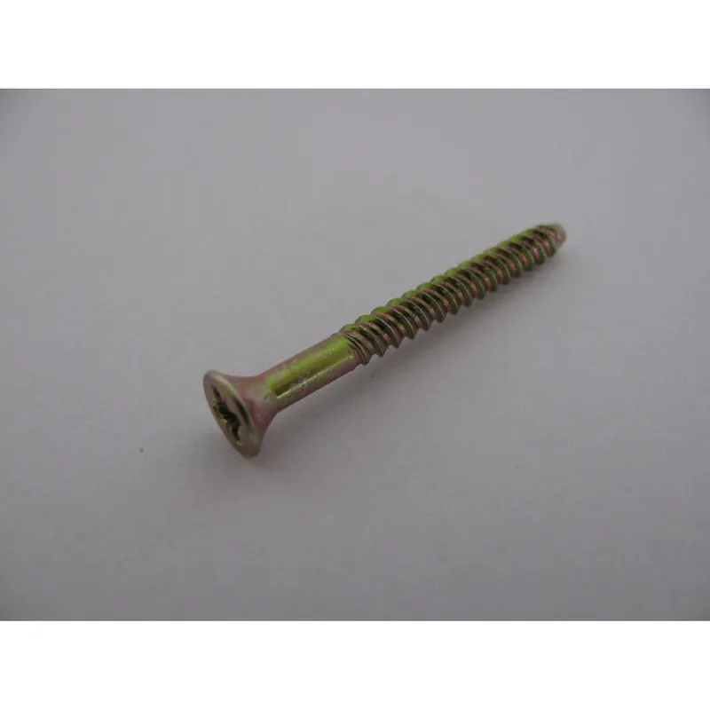 1 x V.CLOU Trompette Pozi Sans pointe 3.7X38 Filetée sur 28 Diamètre de tête 7 Bichromaté