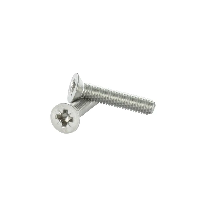 1 x Vis métaux Inox A2 Tête fraisée Pozi N°1 M2X8 microvis