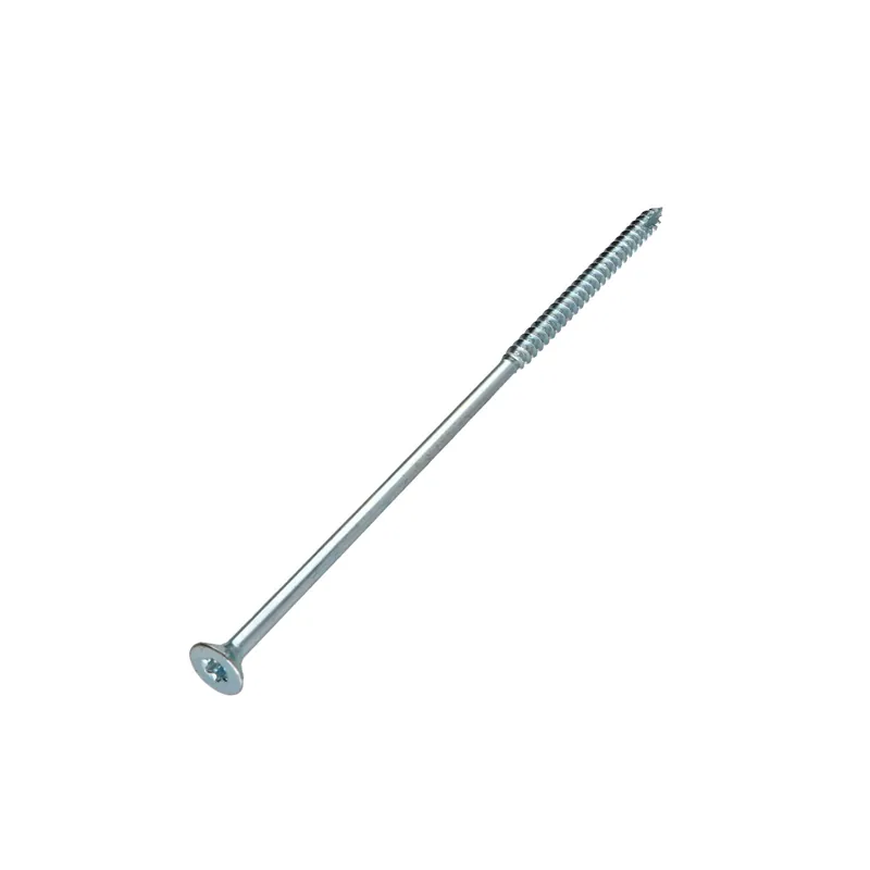 1 x Vis bois TEKOR Tête fraisée Cranté 6X200 Filetée sur 70 TORX T30 Acier zingué Pointe antifendage type 17