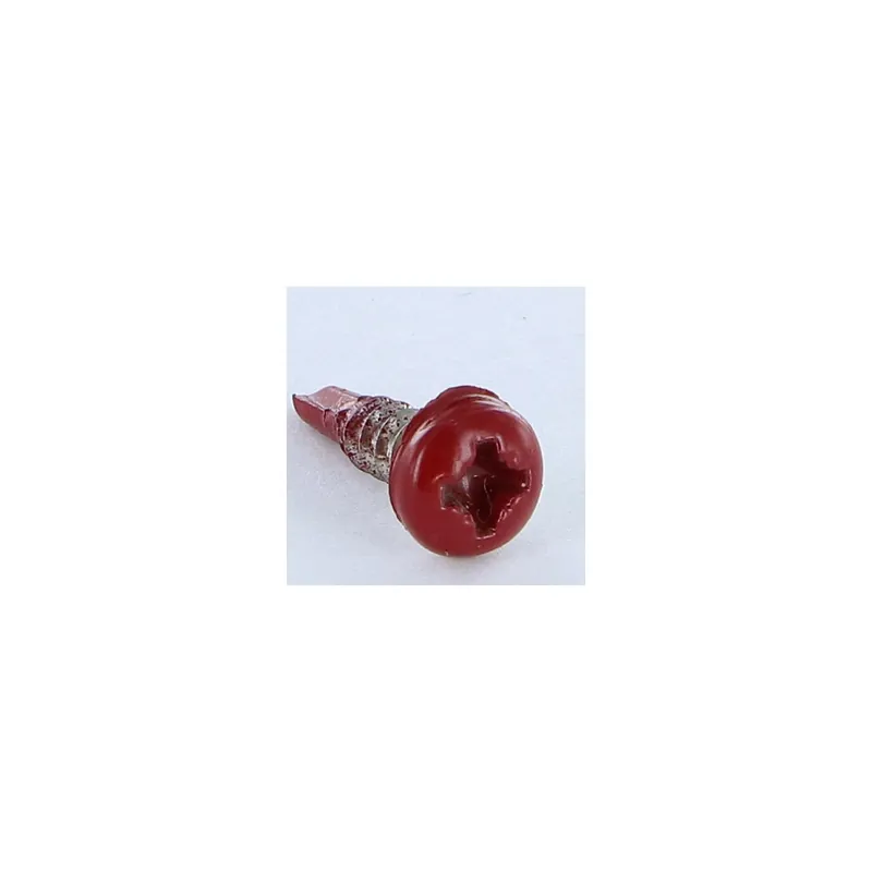 1 x Vis autoperceuse Inox A2 Tête cylindrique bombée TCB Pozi 3.5X13 RAL3011 rouge brun ROU