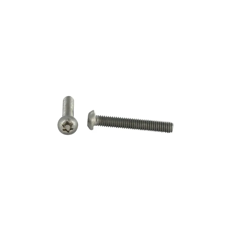 1 x Vis métaux Inox A2 Inviolable Tête bombée TORX T20 avec téton M4X20