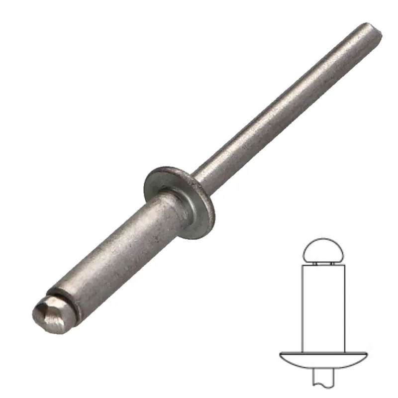 1 x Rivet Inox A2 5X10 Tête Plate