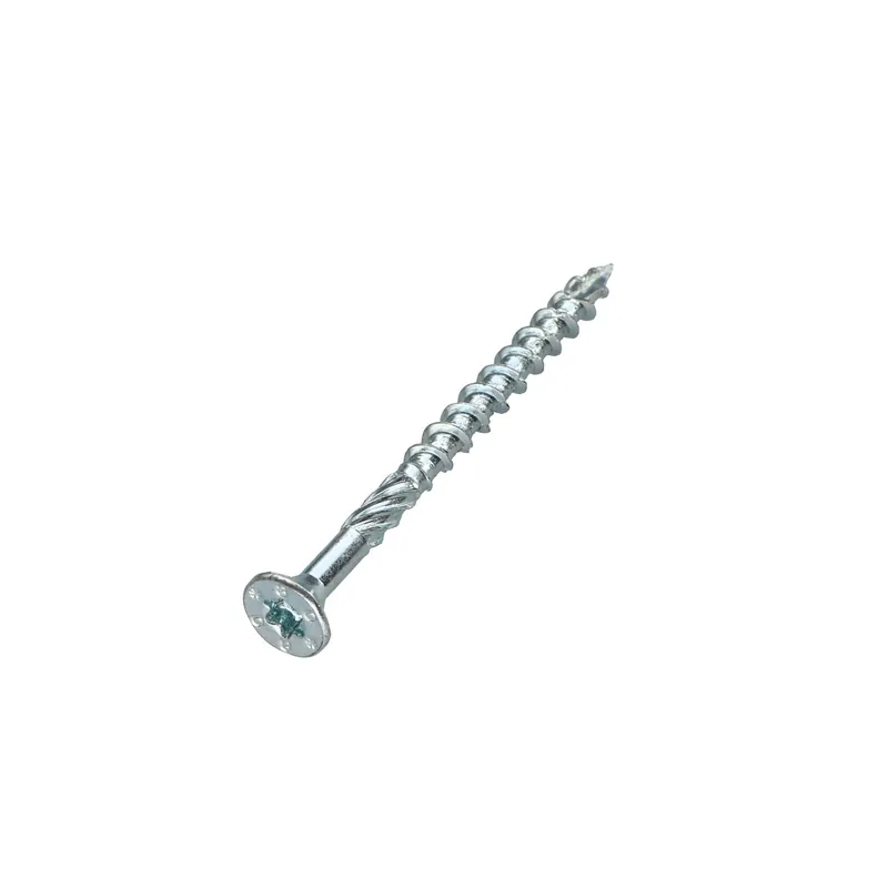 1 x Vis charpente TEKOR Tête fraisée Cranté TORX T40 8X80 Filetée sur 50 Pointe antifendage type 17 Acier zingué