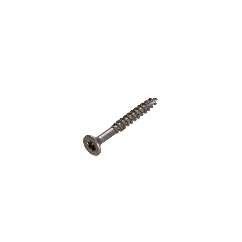 1 x Vis bois TEKOR Inox A2 Tête fraisée Cranté TORX T25 5X45 Filetée sur 30 Pointe antifendage type 17