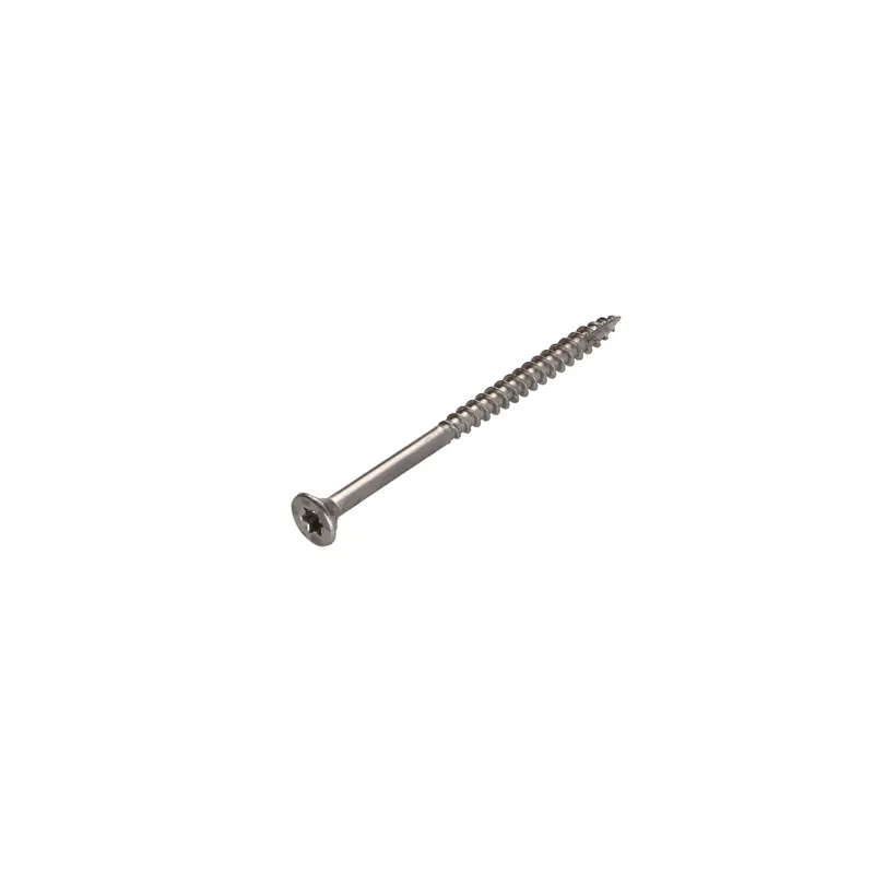 1 x Vis bois TEKOR Inox A2 Tête fraisée Cranté TORX T25 5X55 Filetée sur 35 Pointe antifendage type 17