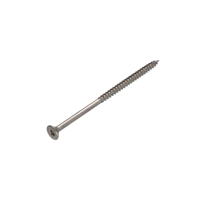 1 x Vis bois TEKOR Inox A2 Tête fraisée Cranté TORX T25 5X100 Filetée sur 60 Pointe antifendage type 17