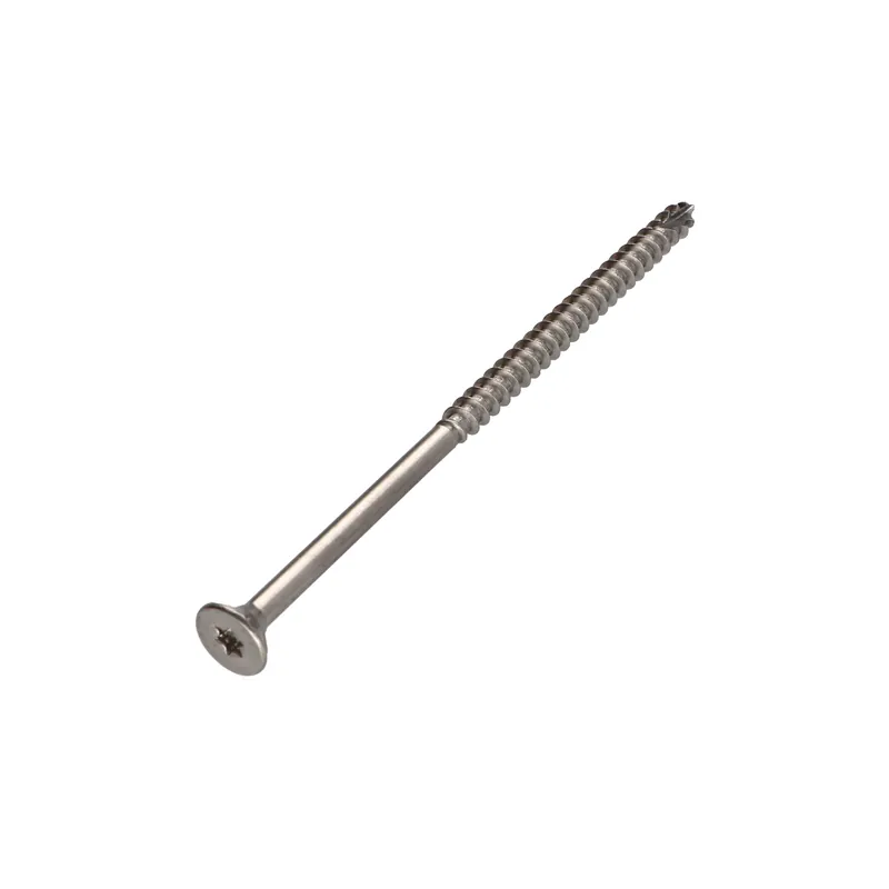 1 x Vis bois TEKOR Inox A2 Tête fraisée Cranté TORX T25 5X120 Filetée sur 70 Pointe antifendage type 17