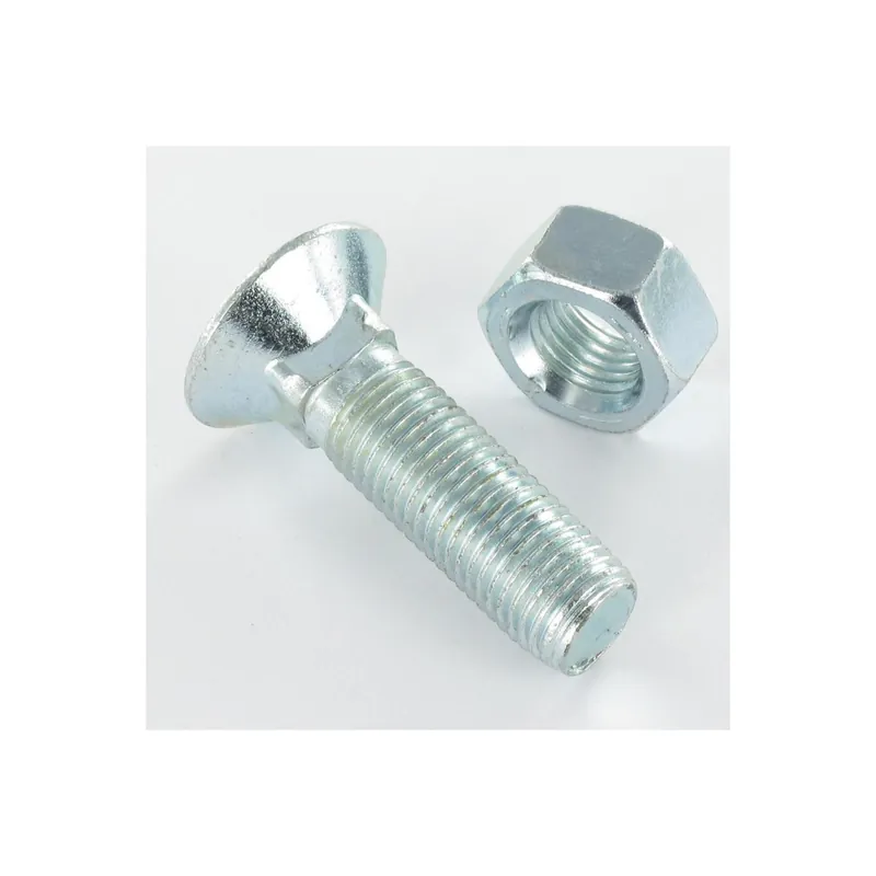 1 x Boulon de charrue TFCC tête fraisée collet carré M10X40 Classe 8.8 Acier zingué