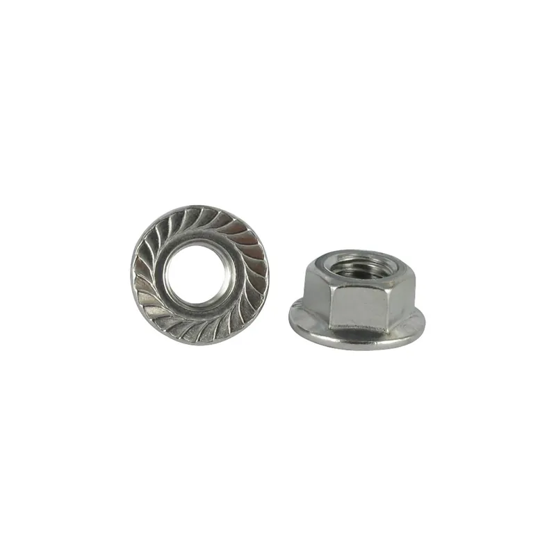 1 x Ecrou Hexagonal HU Embase collerette crantée M12 Inox A4