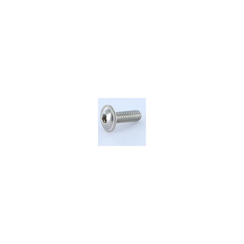 1 x Vis métaux BHC (Tête Bombée Hexagonal creux) Embase collerette M4X8 Clé de 2.5 HC2.5 Inox A4