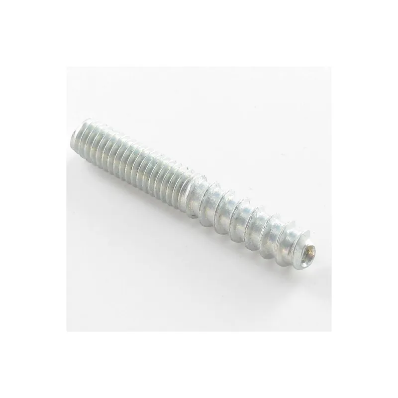 1 x Double filet 8X50 24 Mm fileté bois 25 Mm fileté métaux Acier zingué blanc