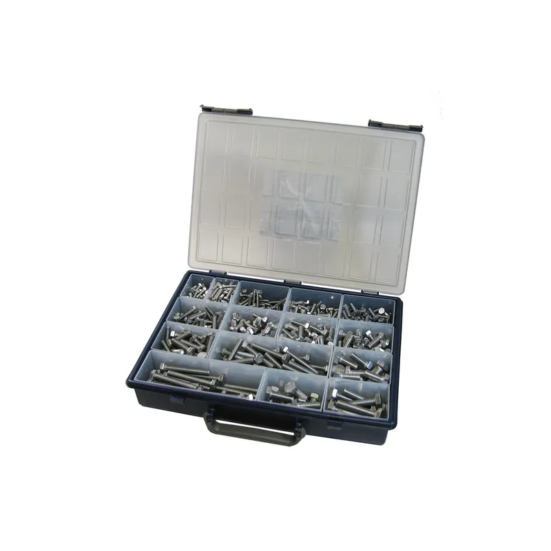 1 x Assortiment de 570 Vis métaux Tête hexagonale TH Filetage total Inox A2