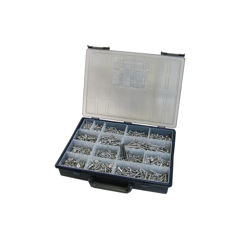 1 x Assortiment de 1540 Vis autoperceuse Tête fraisée Tête ronde TR Pozi Inox A2 Embout