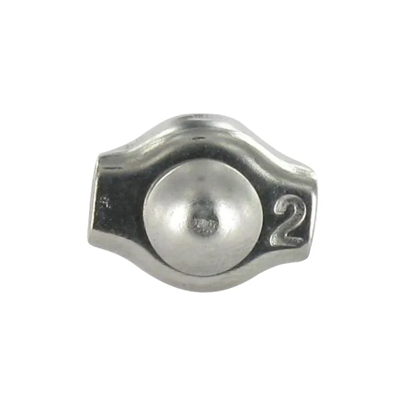 1 x Serre cable plat simple Inox A4 Diamètre 2