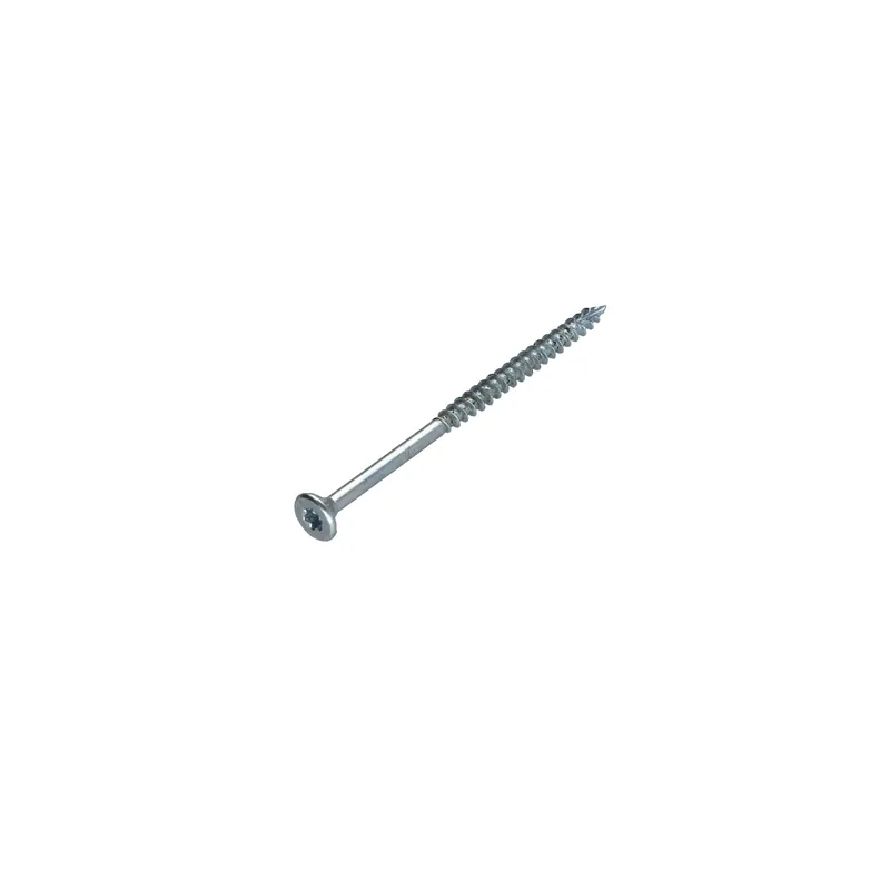 1 x Vis bois TEKOR Tête fraisée Cranté 3.5X60 Filetée sur 36 TORX T15 Acier zingué Pointe antifendage type 17