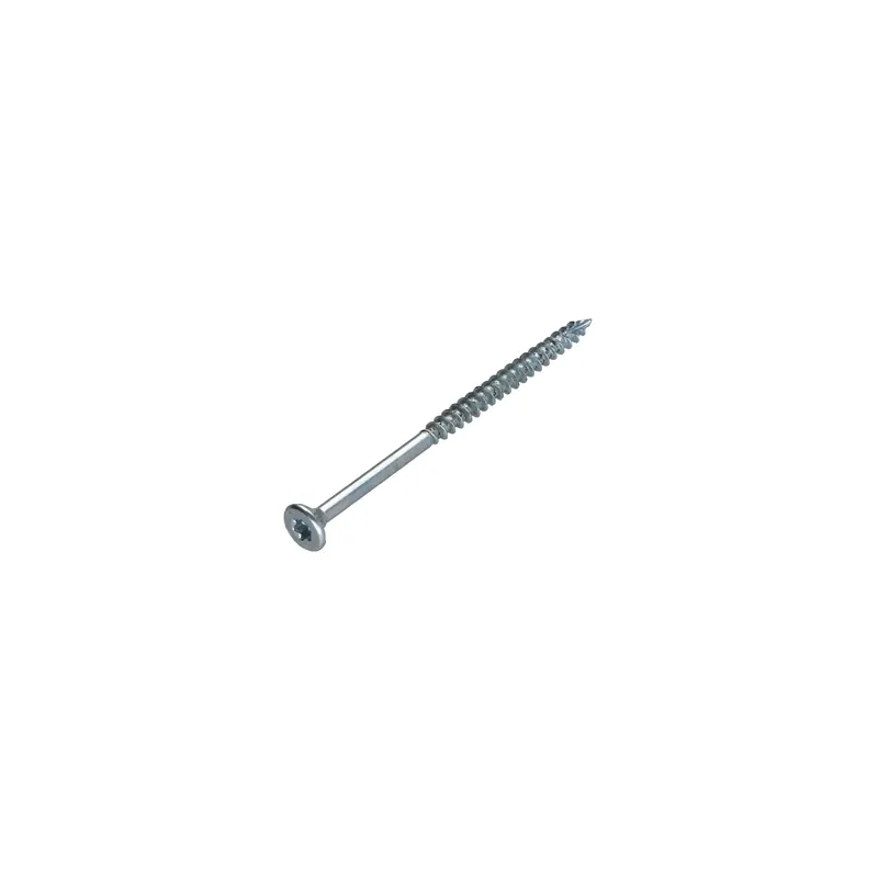 1 x Vis bois TEKOR Tête fraisée Cranté 6X70 Filetée sur 42 TORX T30 Acier zingué Pointe antifendage type 17