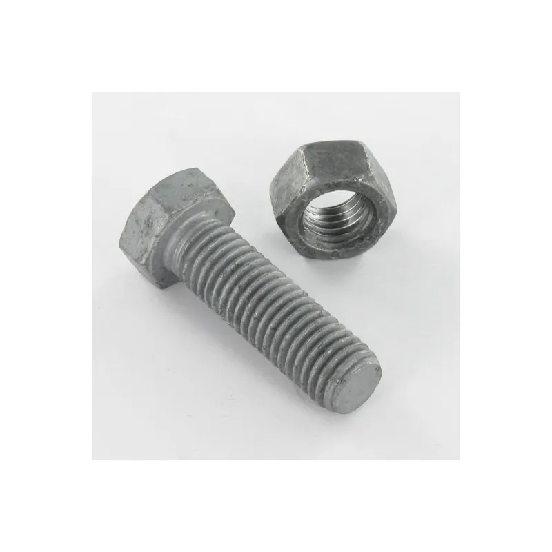 1 x Boulon (vendu avec Ecrou) Tête hexagonale TH M24X80 Classe 8.8 Forte tenue à la corrosion Acier galvanisé à chaud