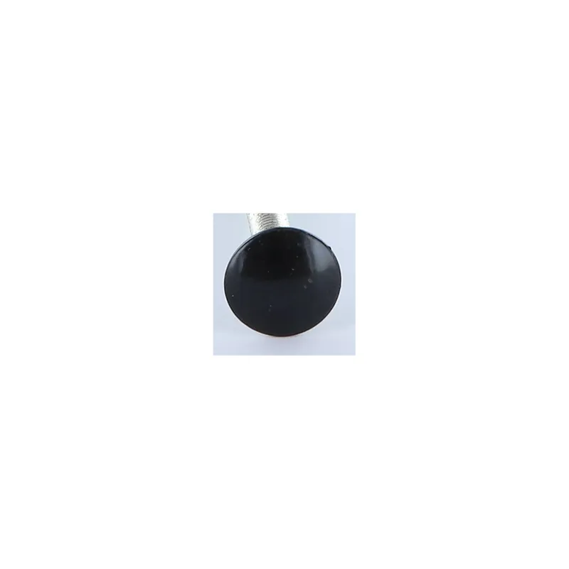 1 x TRCC JAPY tête ronde collet carré M6X45 Filetage total Acier zingué Laqué noir RAL9005 noir foncé