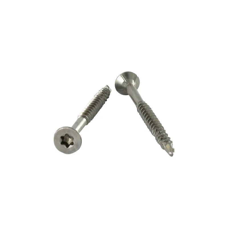 1 x VBA Vis bois agglo Vis autoperceuse Tête fraisée Cranté 5X80 TORX T25 Inox A2
