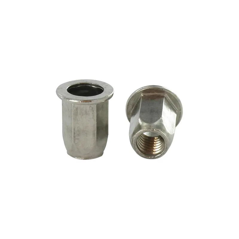 1 x Ecrou A sertir Inox Tête plate Hexagonal M5X14 INPTH 30