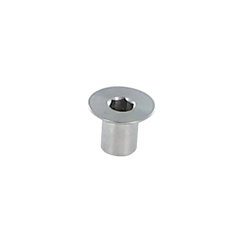 1 x Ecrou Relieur Tête plate TP Hexagonal creux 9X6.75 M3 Inox