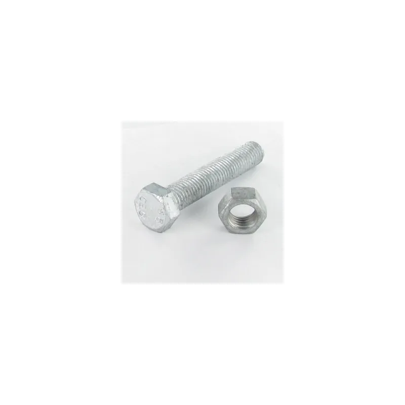 1 x Boulon (vendu avec Ecrou) Tête hexagonale TH M12X200 Filetée sur 150 Classe 6.8 Forte tenue à la corrosion Acier