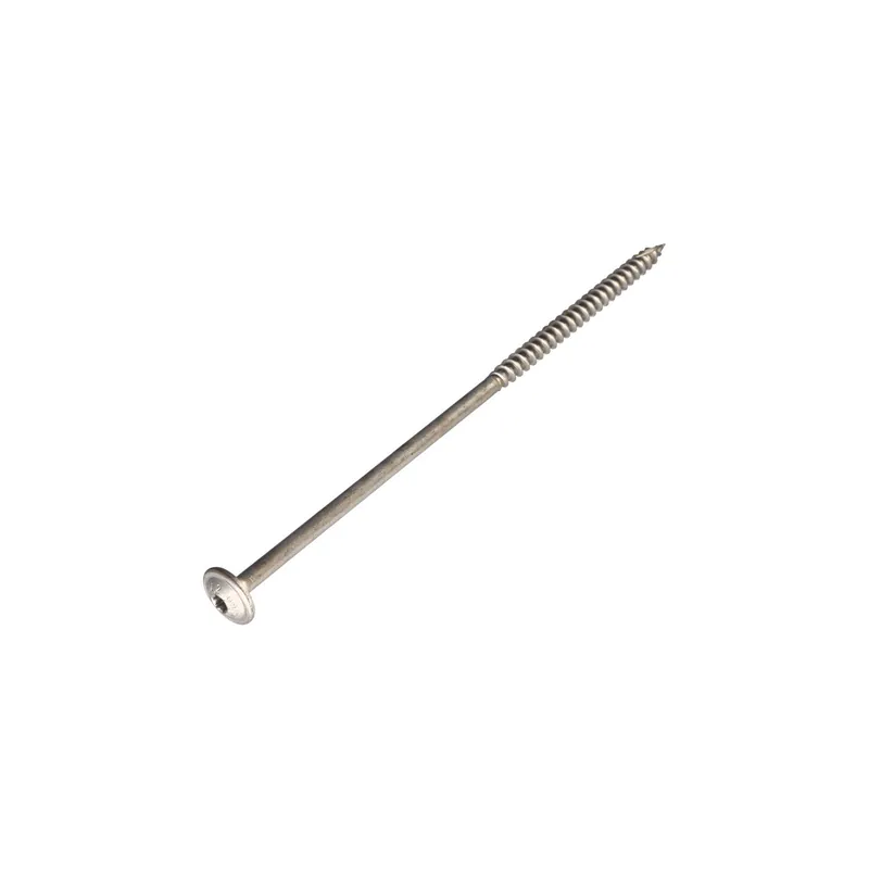 1 x Vis charpente tête disque Inox A2 6X60 Filetée sur 36 TORX T25 Diamètre de tête 15