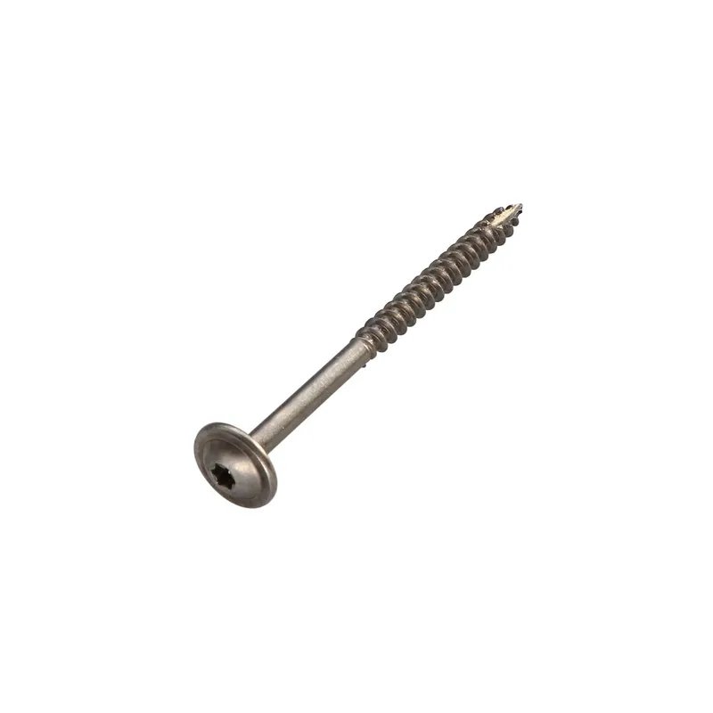 1 x Vis charpente tête disque Inox A2 6X90 Filetée sur 54 TORX T25 Diamètre de tête 15