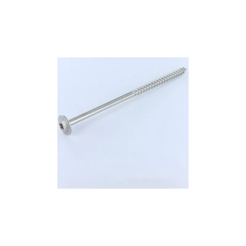 1 x Vis charpente tête disque Inox A2 8X180 Filetée sur 80 TORX T40 Diamètre de tête 20