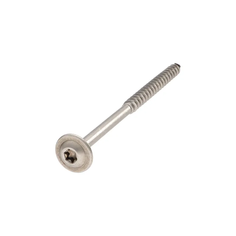 1 x Vis charpente tête disque Inox A2 8X300 Filetée sur 80 TORX T40 Diamètre de tête 20