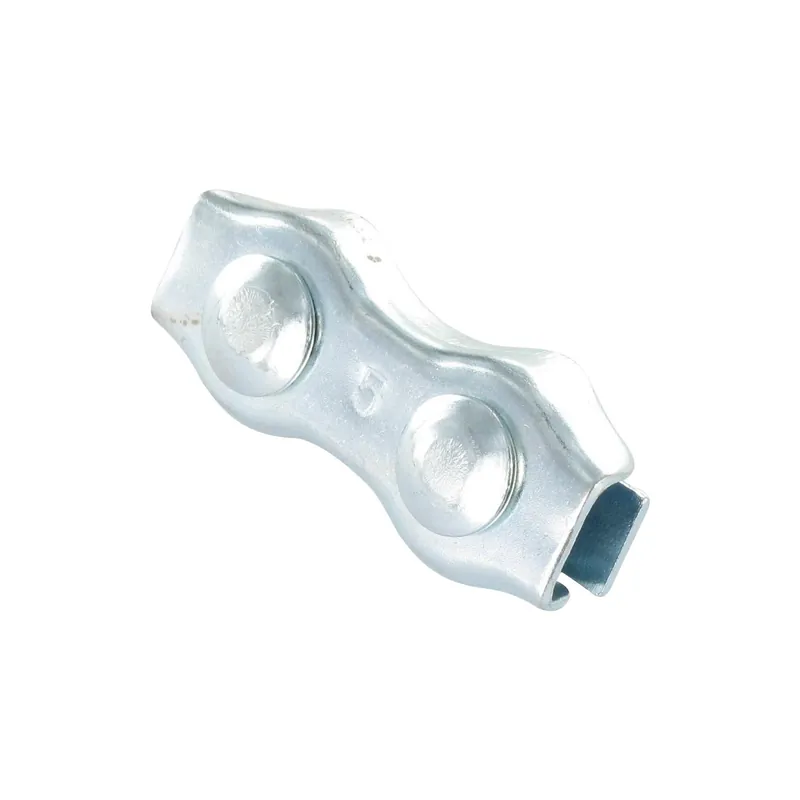 1 x Serre-câble plat duplex Acier zingué Câble De 3