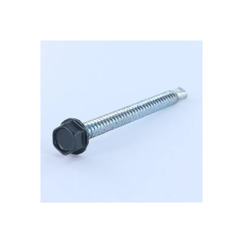 1 x Vis autoperceuse Tête hexagonale TH 6.3X75 Filet tôle Acier zingué LAQ RAL7016 gris anthracite