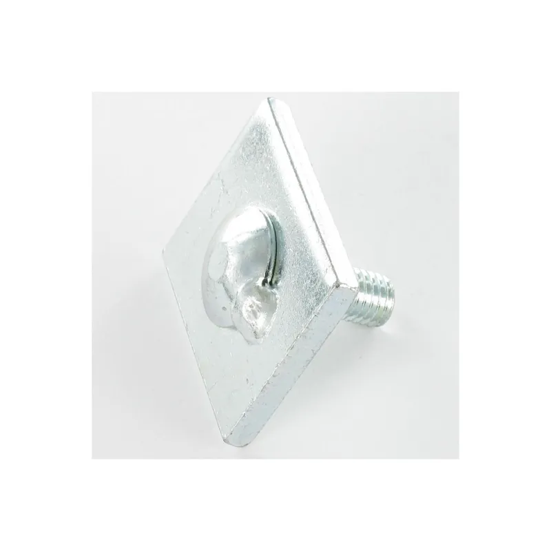 1 x PLAQUETTE 40X32X5 + TRCC JAPY tête ronde collet carré 8X25 Acier zingué