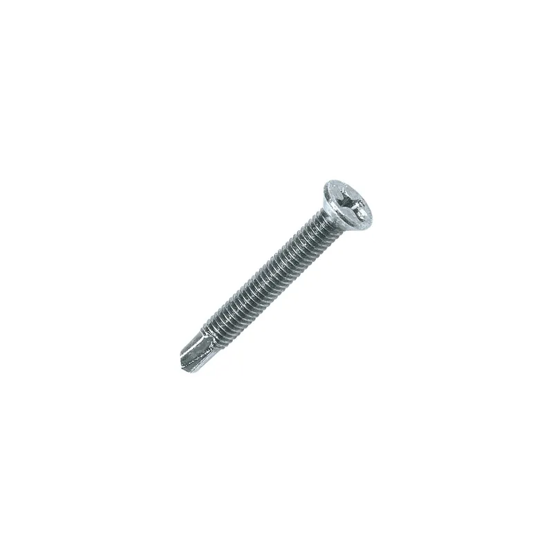 1 x Vis autoperceuse PVC Métaux Tête fraisée Phillips n° 2 4X16 Acier zingué