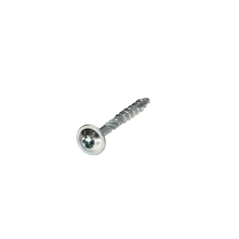 1 x Vis bois TEKOR Tête disque TORX T30 Pointe antifendage type 17 6X70 Filetage partiel Acier zingué