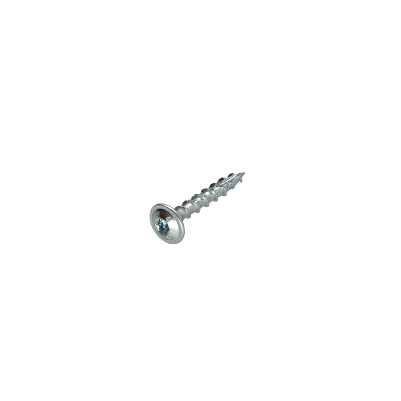 1 x Vis bois TEKOR Tête disque TORX T40 Pointe antifendage type 17 8X50 Filetage total Acier zingué