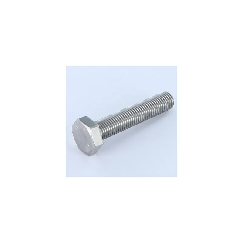 1 x Vis métaux Tête hexagonale TH M10X50 Pas fin Pas de 125 Inox A2