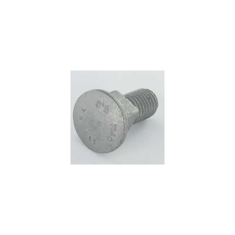 1 x TRCC JAPY tête ronde collet carré M10X25 Filetée sur 14 Epaisseur du carré 10 acier geomet 500A Sans rouille rouge