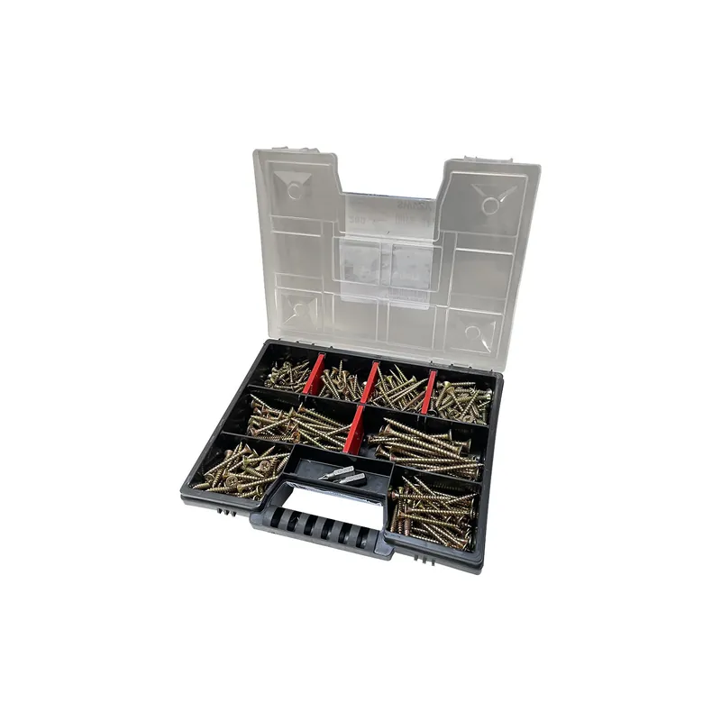 1 x Assortiment de 280 VBA Vis bois agglo Tête fraisée TORX Pointe antifendage type 17 Bichromaté