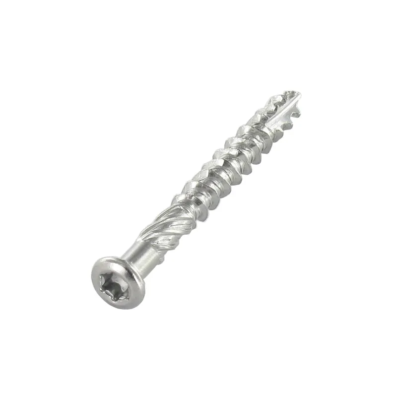 1 x Lot de 400 Vis terrasse TEKOR Inox A2 5X60 Pointe antifendage type 17 pour 10 mètre carré