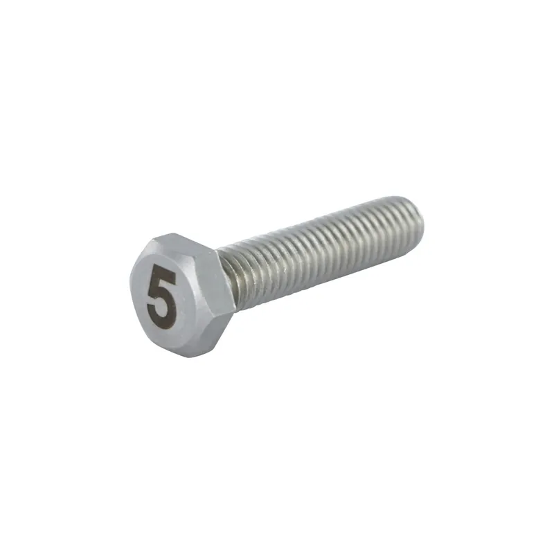 1 x Vis métaux Tête hexagonale TH 8X35 Inox A4 Gravure CHIFFRE 5