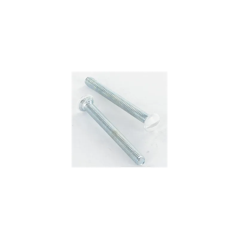1 x Vis métaux Tête fraisée bombée TFB Fendue 4X90 Sécable Acier zingué RAL9016 blanc signalisation