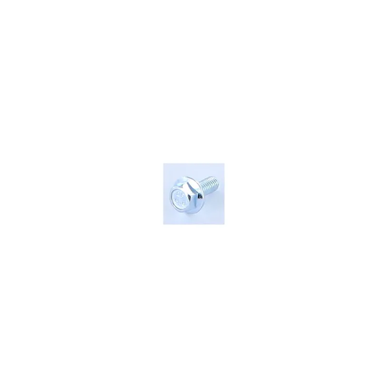 1 x Vis métaux Tête hexagonale TH M6X14 Embase collerette crantée Classe 8.8 Acier zingué