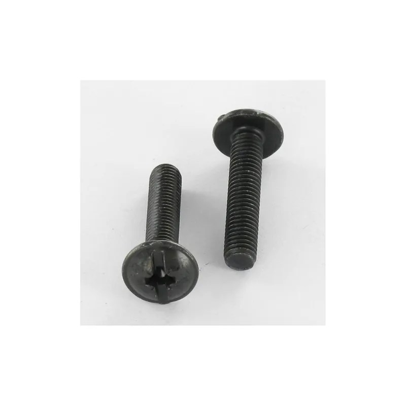 1 x Vis Poelier POZI et fendu M5X8 Acier zingué noir