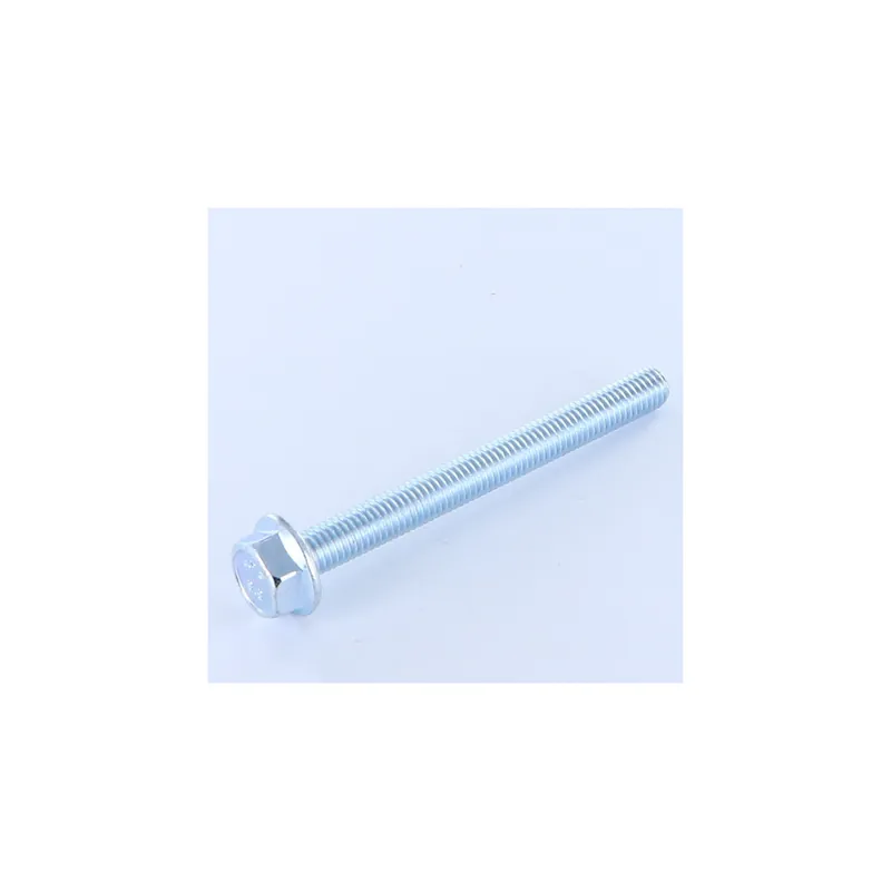 1 x Vis métaux Tête hexagonale TH M8X50 Filetée sur 24 Embase collerette crantée Classe 8.8 Acier zingué