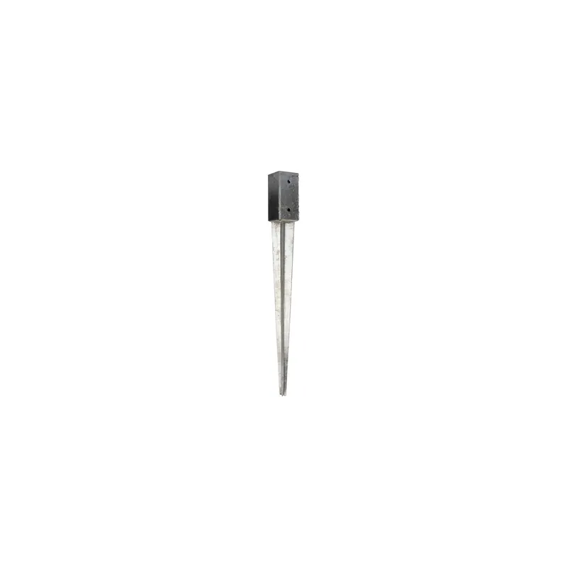 1 x Pied de poteau POINTU 91X750 Forte tenue à la corrosion Acier galvanisé à chaud
