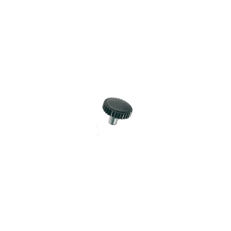 1 x Vis métaux Tête Moletée nylon noir Tige Acier zingué M4X16