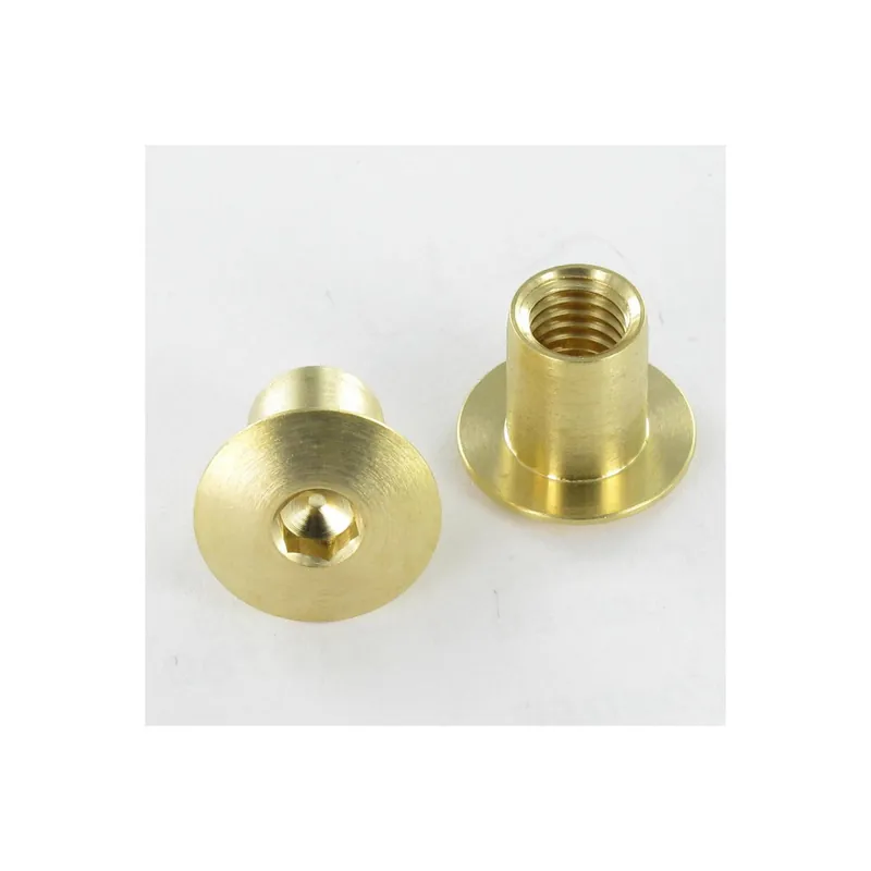 1 x Ecrou Relieur Tête bombée Clé de 5 HC5 10X12 M8X8.5 Laiton
