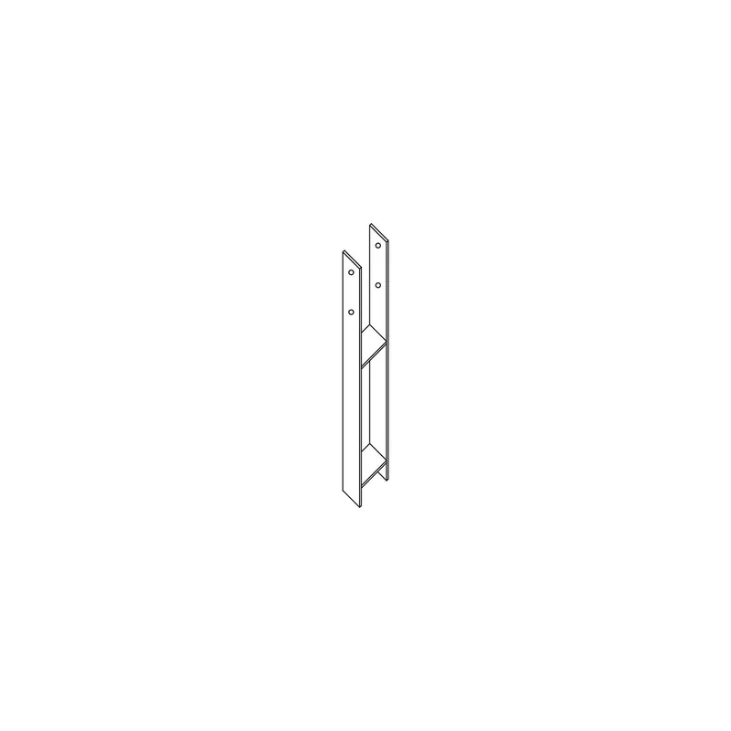 SK0112066-FR20260707-142325-0 1 x Pied de poteau Forme H 91X600X60X6 Forte tenue à la corrosion Acier galvanisé à chaud