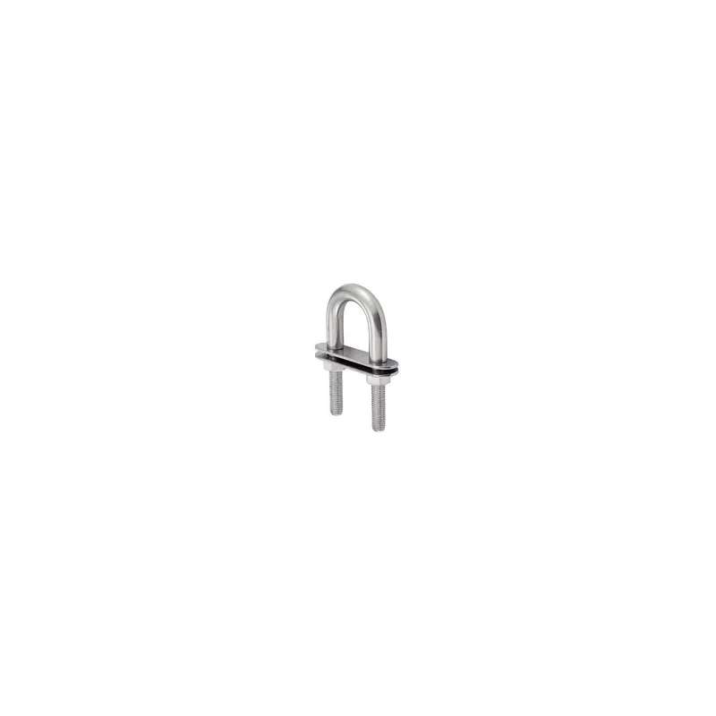 1 x Etrier Forme U Avec Double PLAQUES Inox A4 10X90